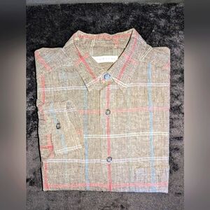 Caiborne Men's Plaid Button-Down Shirt - Size Medium